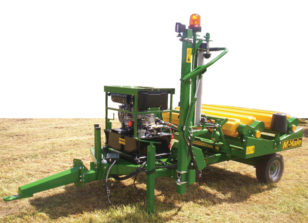 Bale wrapper power unit